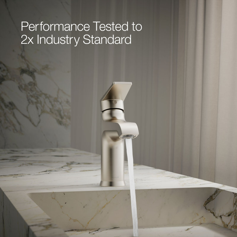 Kohler Hint Single-Handle Bathroom Faucet with Pop-Up Drain Assembly, One Hole Bathroom Sink Faucet, 1.2 gpm