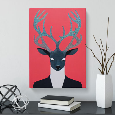Deer Purism - Wrapped Canvas
