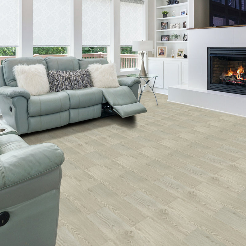 6" W x 36" L Peel and Stick Luxury Vinyl Plank,Self-adhesive Vinyl Flooring (Set of 36), Pale Grey