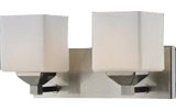 Éclairage pour salle de bain 2 lumières en nickel brossé à intensité variable Ginjiro