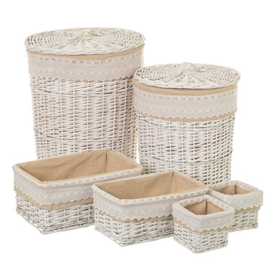 Wicker Laundry Set