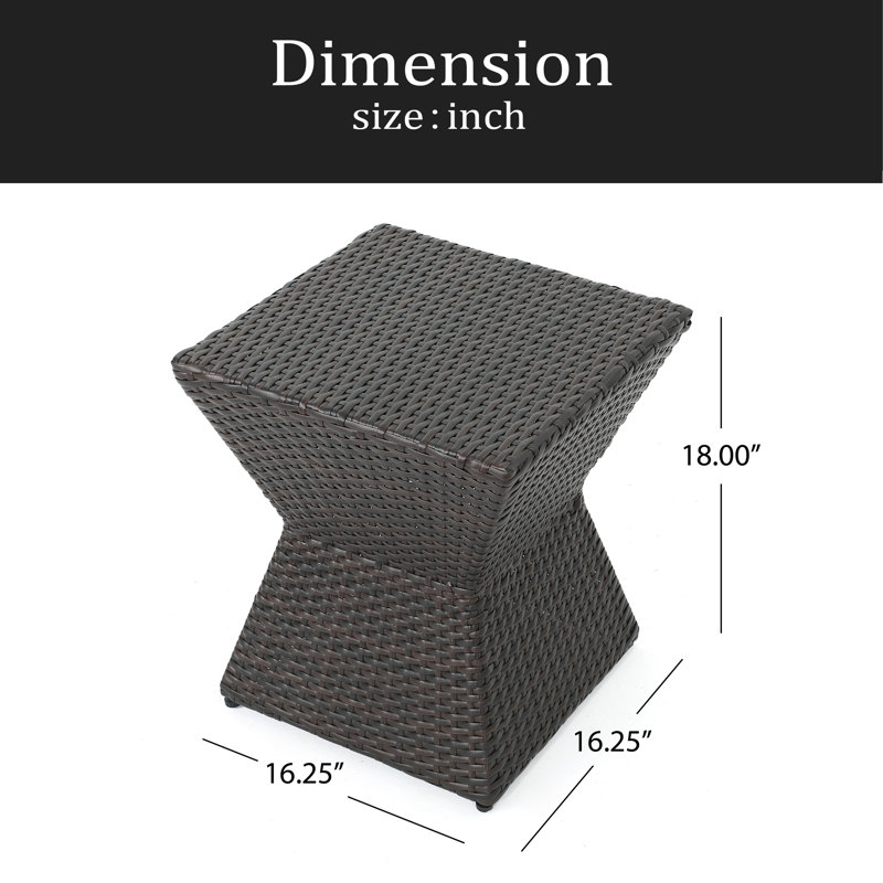 16 Outdoor Wicker End Table