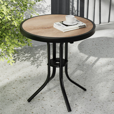 Table d'appoint ronde en acier pour l'extérieur 