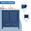 Meuble-lavabo de salle de bain avec lavabo en céramique avec portes et tiroir-1290127261