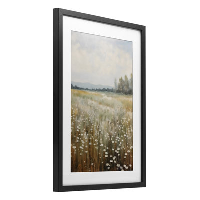 «A Field Of Wildflowers», reproduction encadrée sous verre, design by Creative Studio