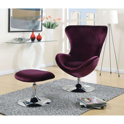 28.38" Wide Balloon Chair and Ottoman