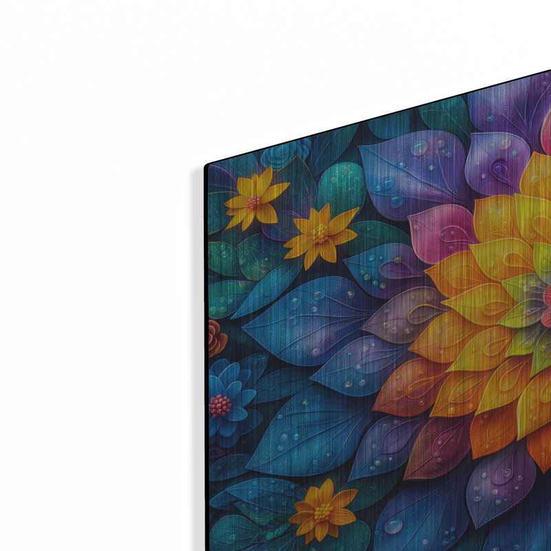  «Vibrant Mandala» par Doron David, art mural en métal, 24 po x 16 po, H 16 po x l 24 po