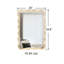 Miroir rectangulaire ondulé en bois massif - bois naturel - miroir moderne 40 po x 28 po pour salle de bain, chambre à coucher, salon, salle à manger, vestiaire, vestibule-118088301