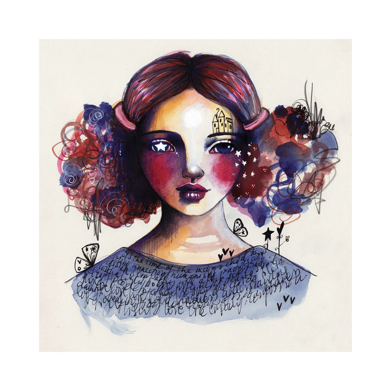 Indigo Child by Tamara Laporte - Print on Canvas, Wrapped Canvas, 66.04 cm H x 66.04 cm W x 1.91 cm D