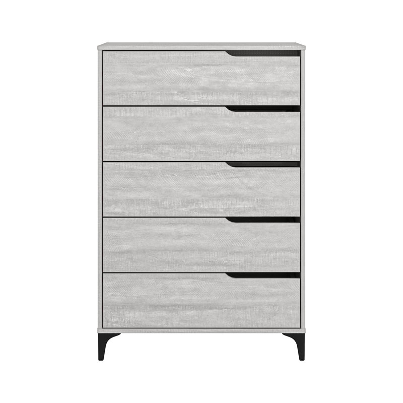 Norcross 5 Drawer 31'' W Dresser, Dusty Gray Oak