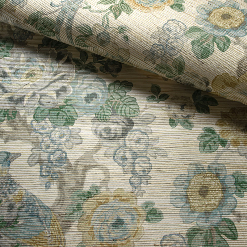 Wallpaper Roll, Slate/Aqua