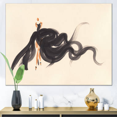 Wrought Studio Fashion Woman Line Art IV - Glam Canvas Wall Art