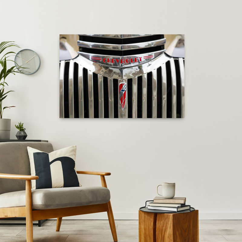 Close-up of the logo of Chevrolet's car Culver City Los Angeles County California USA 1 Piece Wrapped Canvas Wall Art