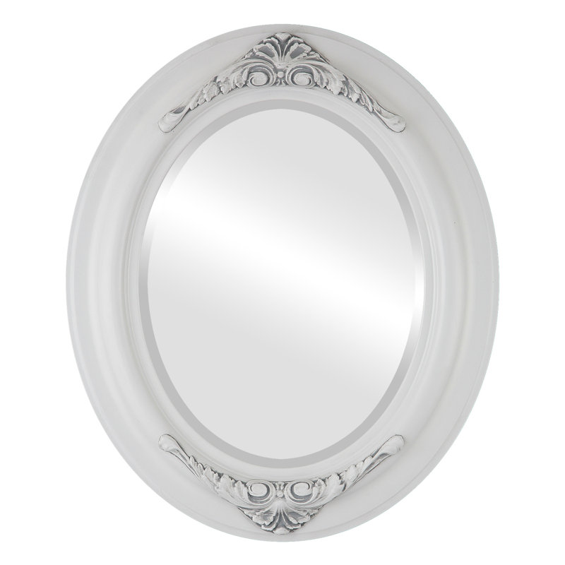 Miroir d'appoint, 29 po x 23 po, Lin blanc