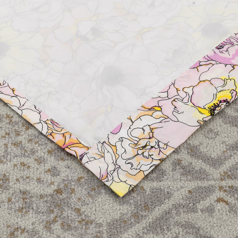Misty Bloom Floral Light Filtering Rod Pocket Valance