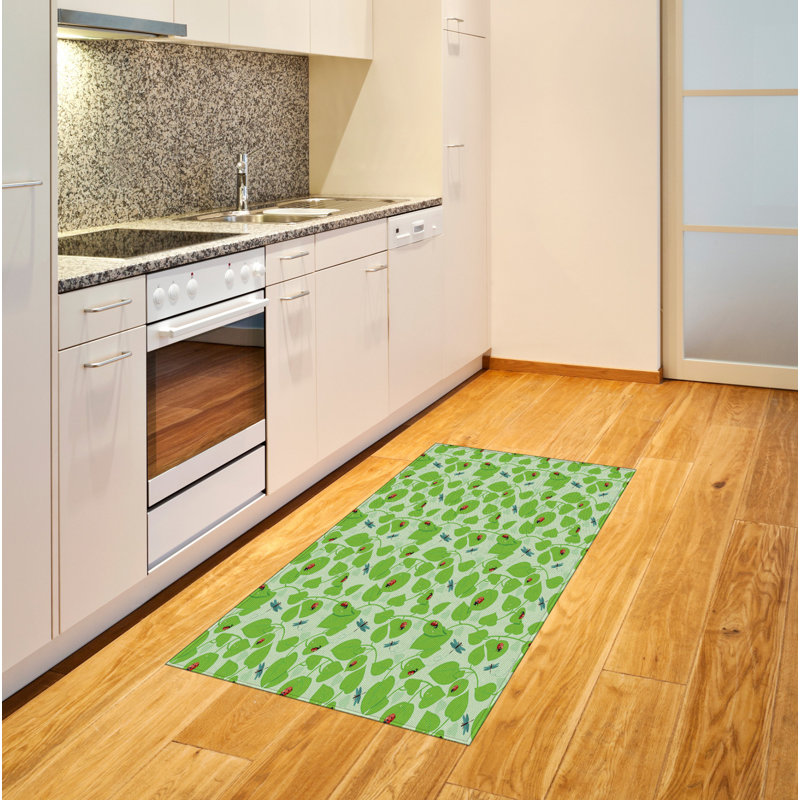 Leaves High Density Long Fiber Poly Threads Decorative Area Rug Carpet, Rectangle 2'7" x 5'