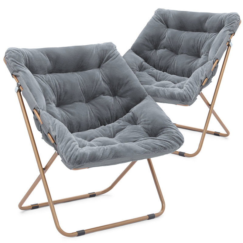 Chaise de salle à manger Ariadnna, Polyester gris, Oui