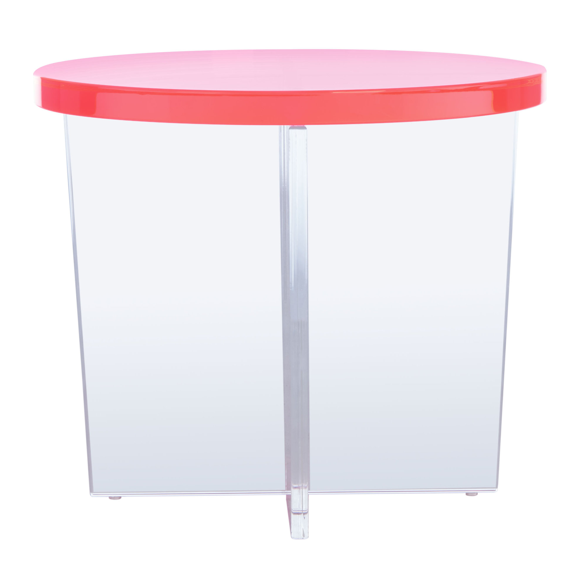 Edwards End Table, Neon Pink