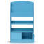 Bureau de rangement moderne bleu clair Lova
