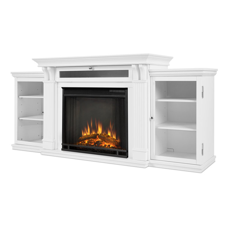 Calie 67'' TV Stand with Fireplace, White