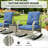 Balcony Furniture Set,3 Piece Wicker Patio Furniture Set-2047294977