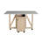 Folding Dining Table with Storage Cabinet & Shelves