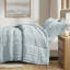 Ensemble d'édredon ultra-doux en fausse fourrure 3 pièces Duke Aqua King-911694056-884854582