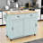 Buccigross 52.2'' Wide Rolling,with Rubber wood Drop-Leaf Countertop, Concealed sliding barn door adjustable height,Kitchen Island on 4 Wheels with Storage Cabinet and 2 Drawers,island,coffee cart-1580278982-1598496439