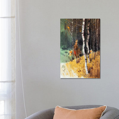 Autumn Landscape With Birches Trees by Andrii Kovalyk - Gallery-Wrapped Canvas Giclée on Canvas
