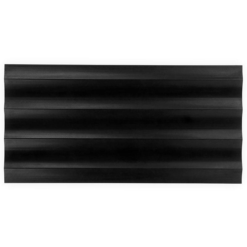 Stonework Black Jade 12x24 Marble Tile, Fluted 3D Honed