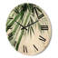 Horloge murale rétro en bambou vert foncé-63903708