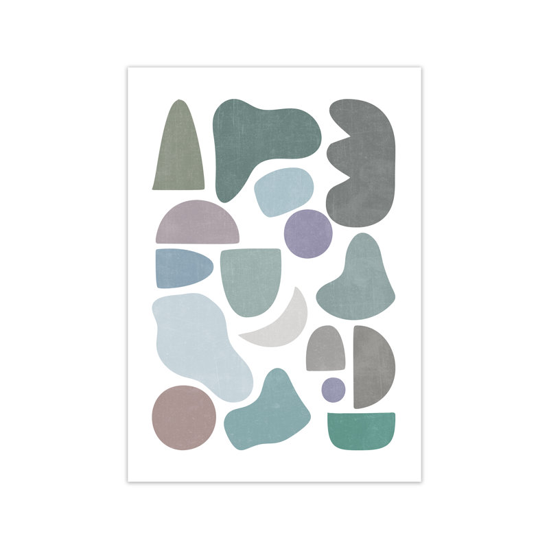 Abstract Terrazzo Shapes B - Print, No Frame, 42cm H x 30cm W x 1cm D