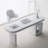 White Rectangular Solid + Manufactured Wood with 2 drawers desk-109833627