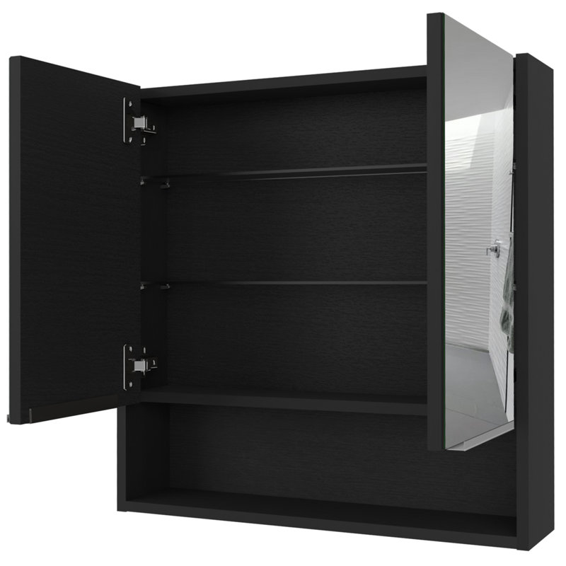 Armoire à pharmacie 23,71 W 24,71 H, Noir