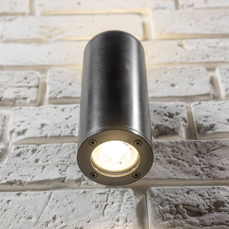 Brezhoneg 19cm H Outdoor Wall Lantern, Black