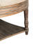 Élégante table basse de rangement - ronde, revêtement en lin, pieds en bois, ronde classique avec revêtement pour tablette-131258204