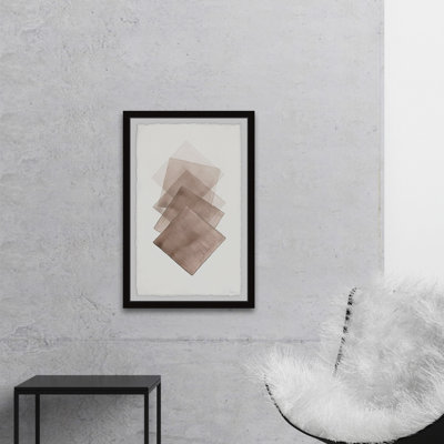 Five Brown Squares by Parvez Taj - Single Picture Frame Painting