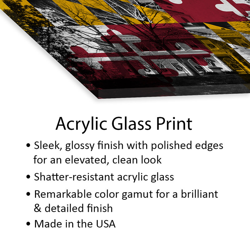 Maryland (Maryland State House), reproduction sur verre acrylique, H 16 po x l 24 po x P 0,25 po