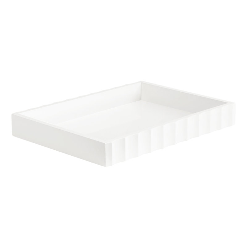 Plateau de service rectangulaire Cardella, Blanc