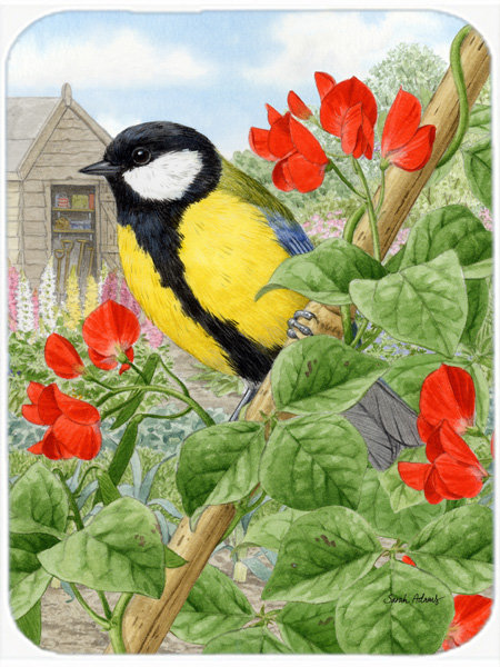 Caroline's Treasures Great Tit Glass Cutting Board