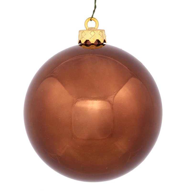 Shatterproof Christmas Ball Ornament, 6" H x 6" W x 6" D, Shiny Chocolate/Brown