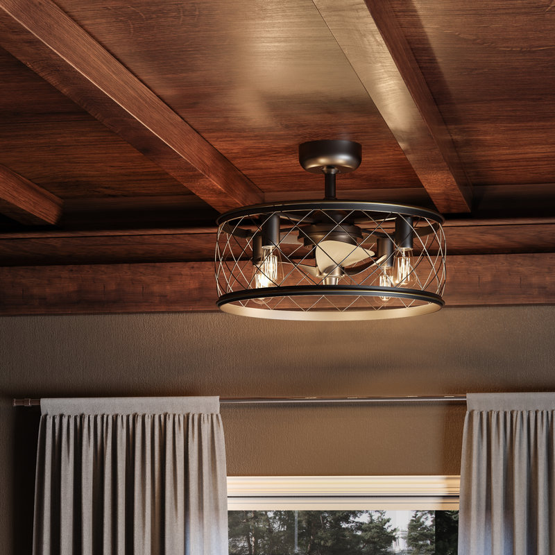 Jonas 12'' Ceiling Fan with Light Kit, Palladian Bronze