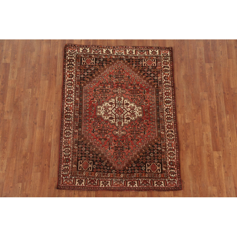 Tapis traditionnel géométrique rouge