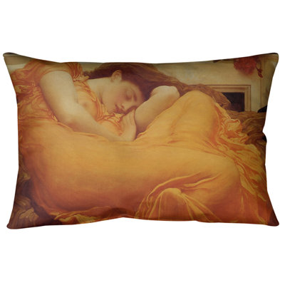 Flaming June Lumbar Pillow
