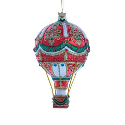 Ornement de montgolfière en verre Bellissimo de Kurt Adler, 19 cm