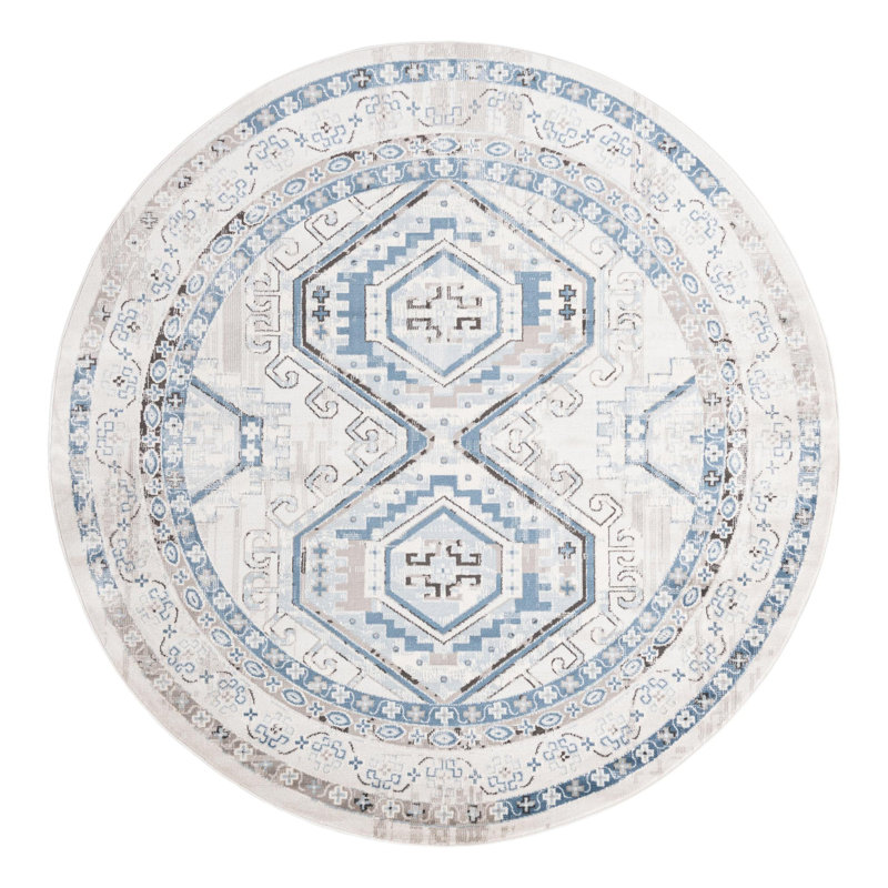 Fleeton Oriental Indoor Rug, Round 7'10"