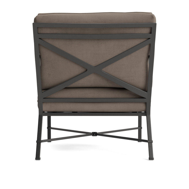 Venetian Outdoor Lounge Chair, Fusion Dove, Textured Pewter