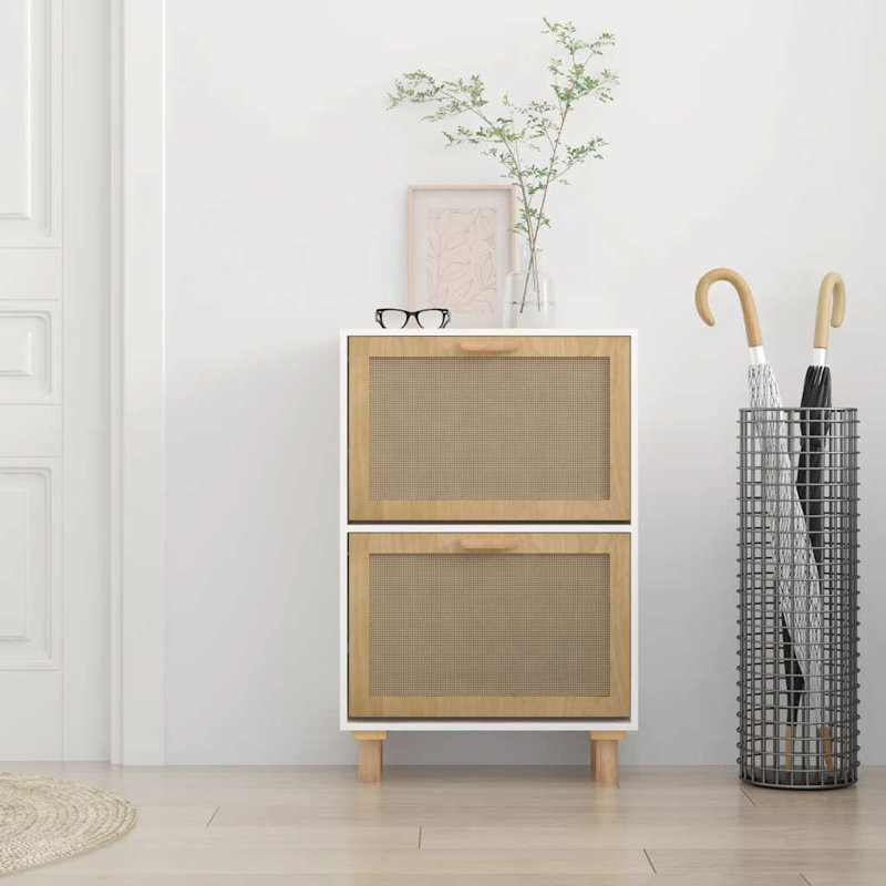 Flip Down Shoe Storage, White