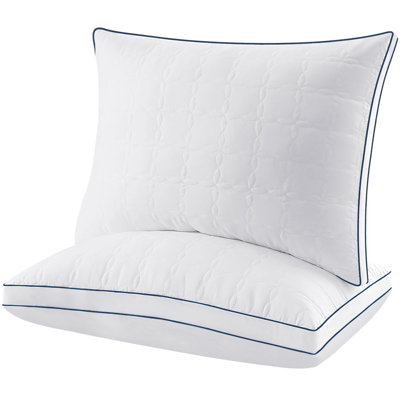 2 Pack Bed Pillows - Standard Size Set of 2, Soft Down Alternative Fill, Supportive for All Sleepers