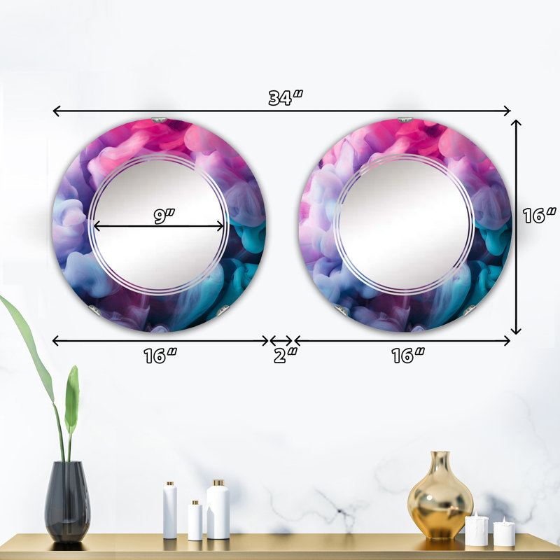 Ensemble de 2 miroirs sans cadre
